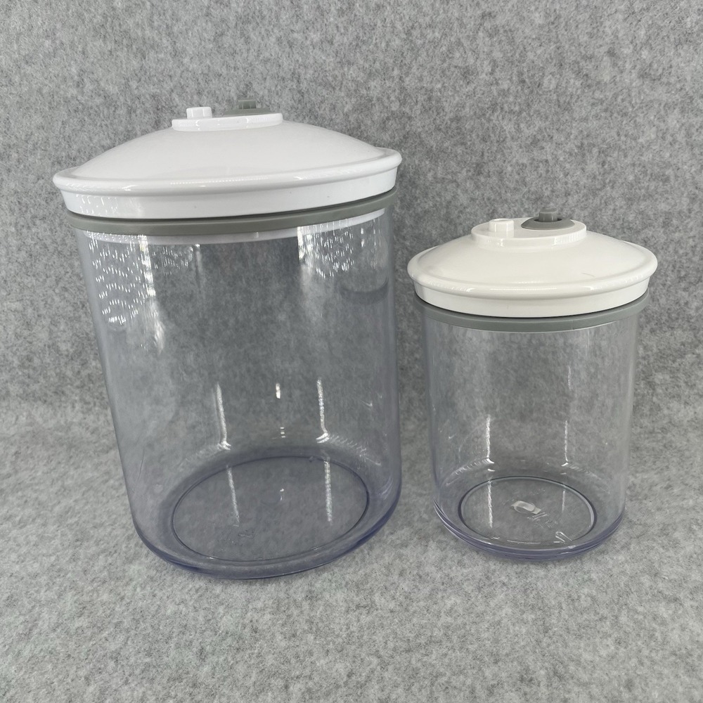 FoodSaver Vacuum‎ Sealer Snail Canister Storage Containers 25 80 oz Lot of 2
